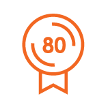 oranžna ikona:80 let tradicije